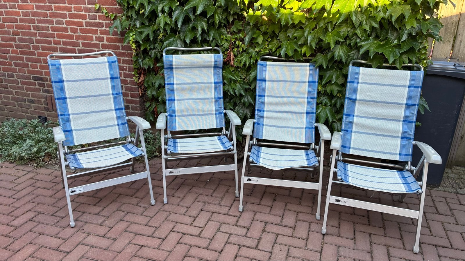 Dukdalf Campingstoelen - Set van 4, Caravans en Kamperen, Kampeermeubelen, Ophalen, Gebruikt, Campingstoel