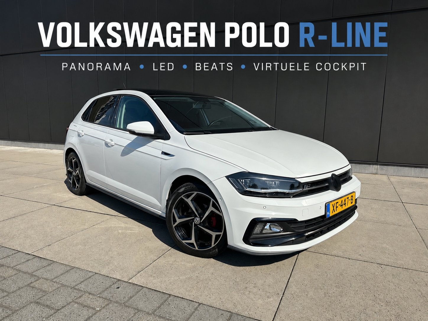 VW Polo R-Line | Pano | LED | Beats | Virtual cockpit, Voorwielaandrijving, 40 €/maand, Wit, Origineel Nederlands
