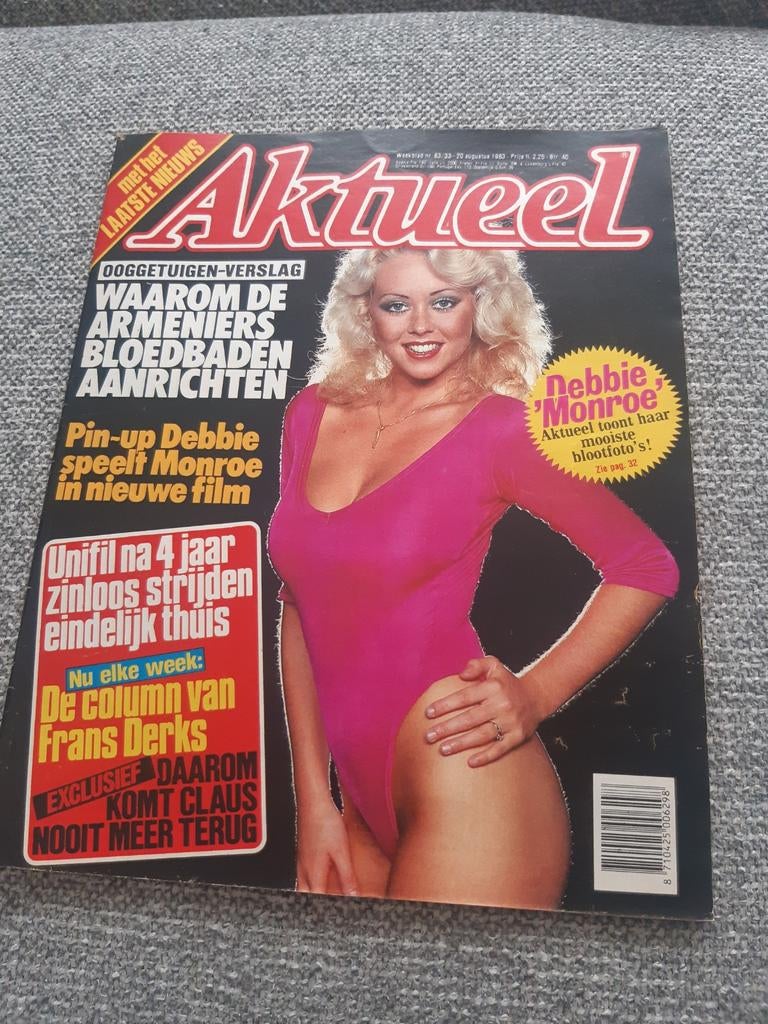 33.Aktueel 1983. Debbie Linden. Roger Moore. Frans Derks. Jo, Ophalen of Verzenden, 1980 tot heden, Tijdschrift