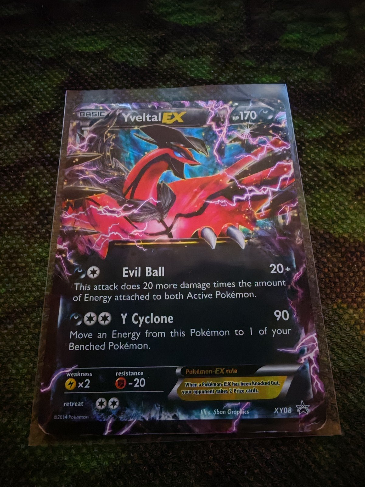 Yveltal EX XY08, Ophalen of Verzenden, Zo goed als nieuw, Losse kaart