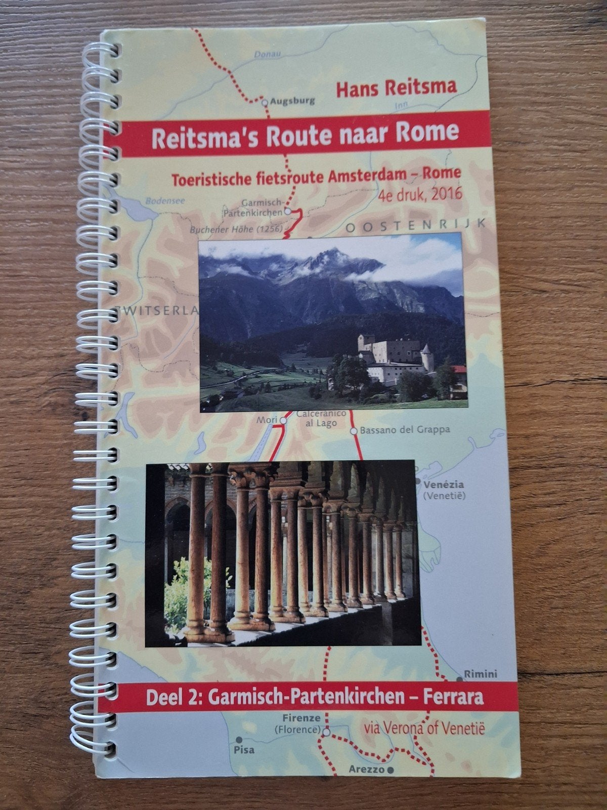 Reitsma's Route naar Rome Deel 2: Fietsgids Garmisch-Ferrara, Overige merken, Fiets- of Wandelgids, Europa, Ophalen of Verzenden