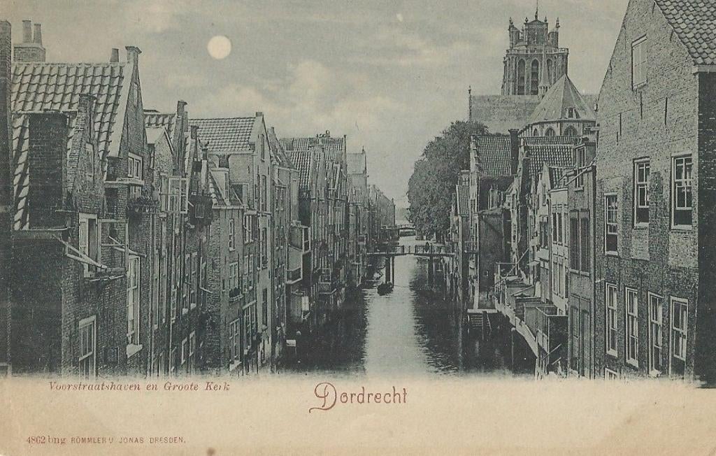 Dordrecht, Verzamelen, Ansichtkaarten | Nederland, Verzenden, Voor 1920, Gelopen, Zuid-Holland