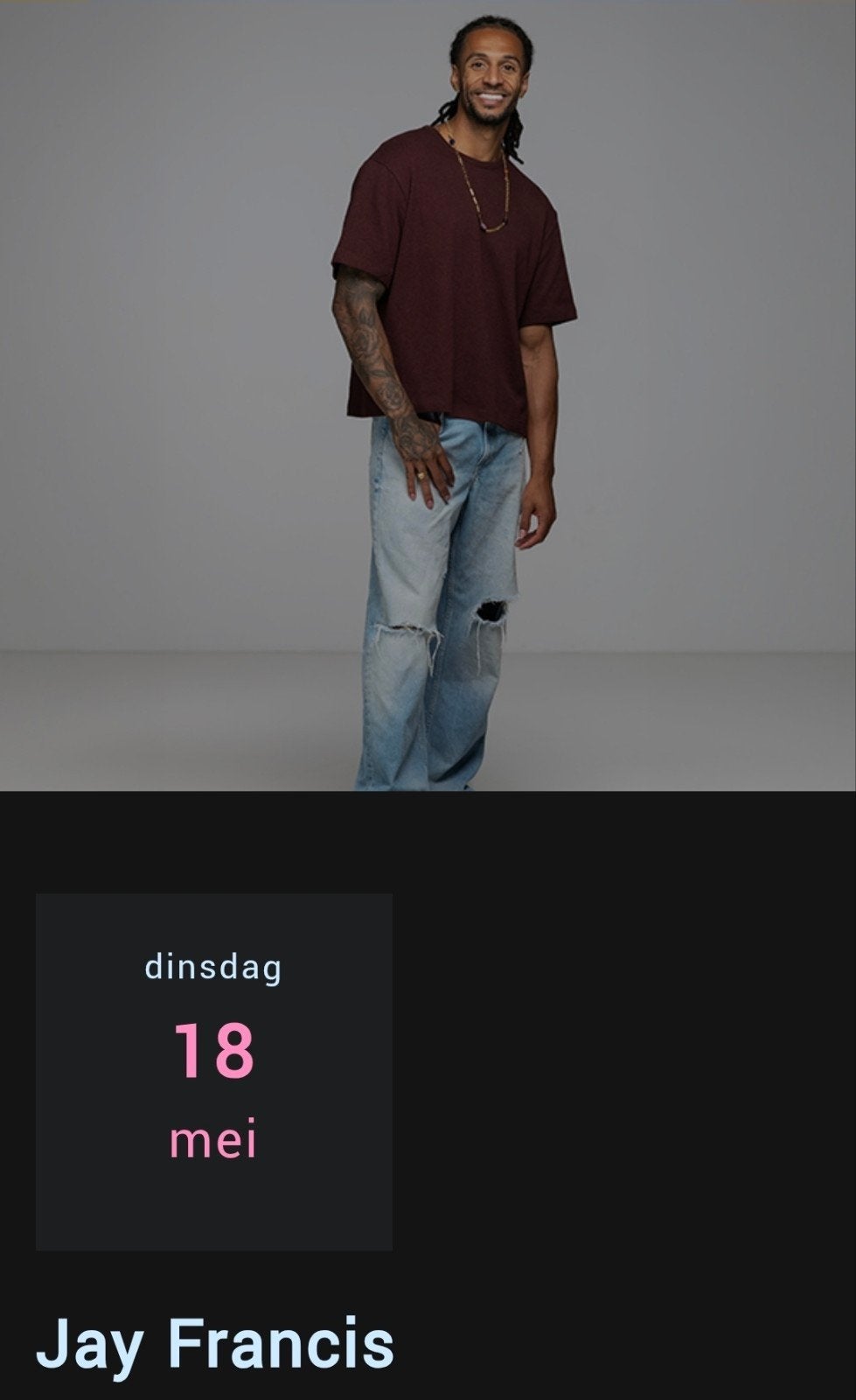 Kaartjes voor Jay Francis in de Lievekamp, Oss, Twee personen, Mei