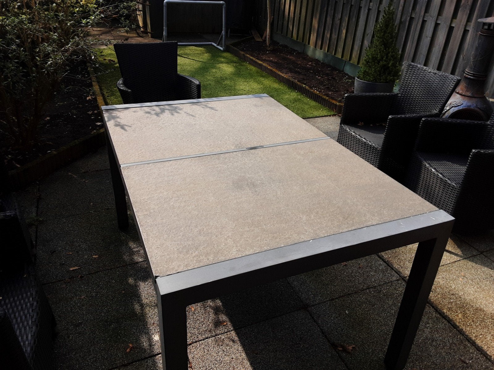 Tuintafel, Ophalen of Verzenden, Gebruikt, Rechthoekig