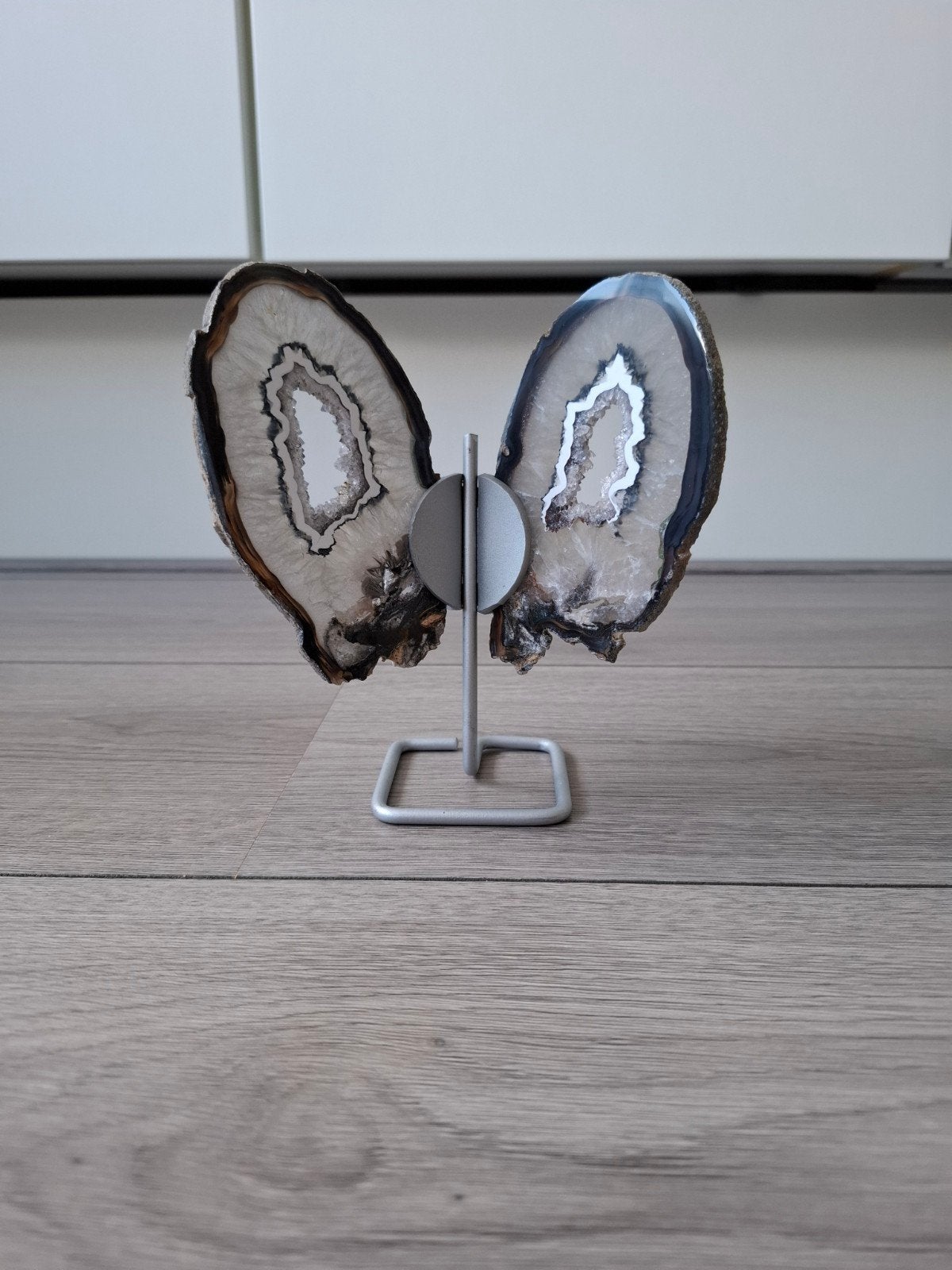 Edelsteen Agaat vlinder op standaard, Ophalen, Mineraal