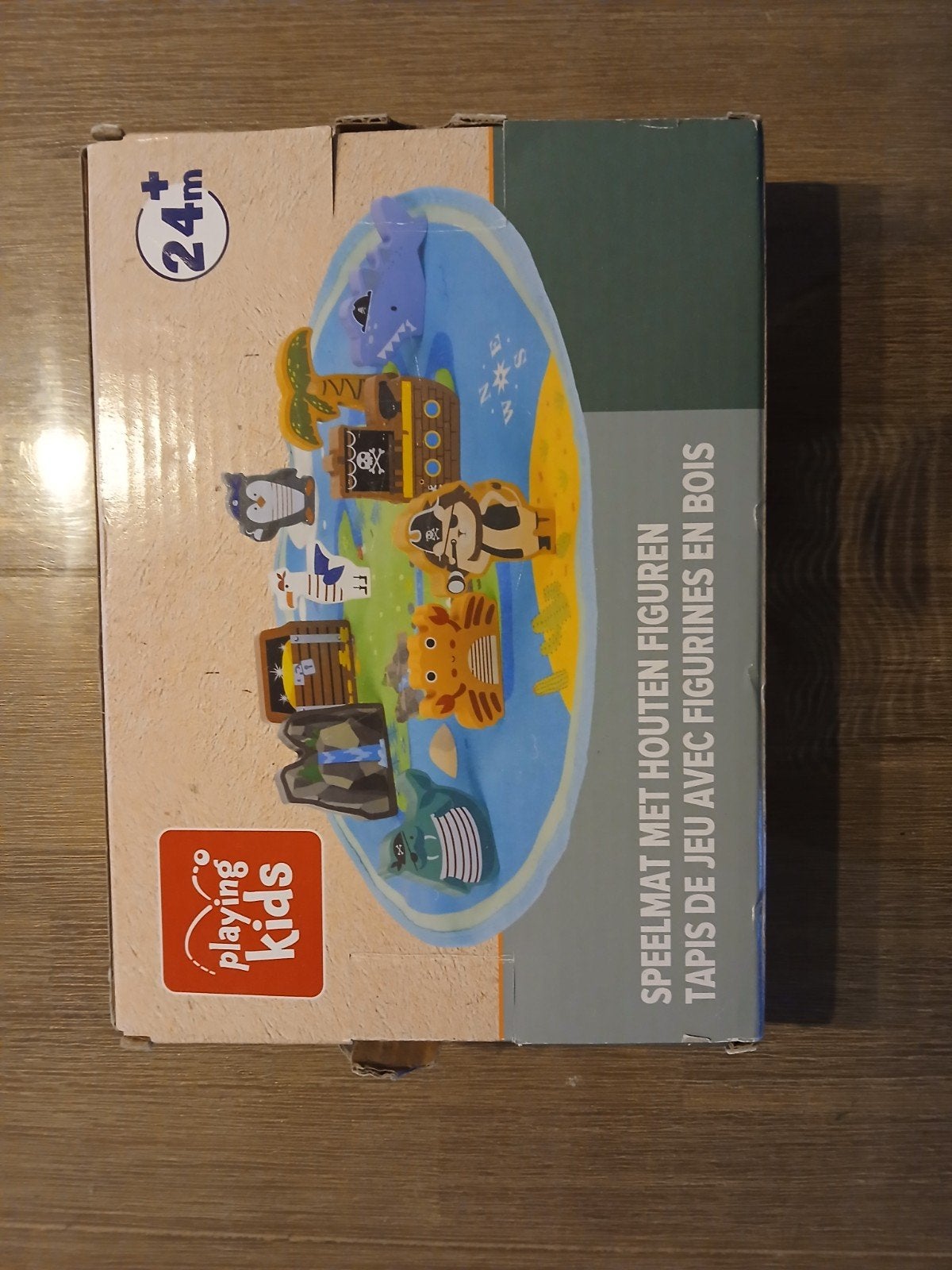 Speelmat met houten figuren - Playing Kids, Kinderen en Baby's, Ophalen of Verzenden, Gebruikt, Speelkleed