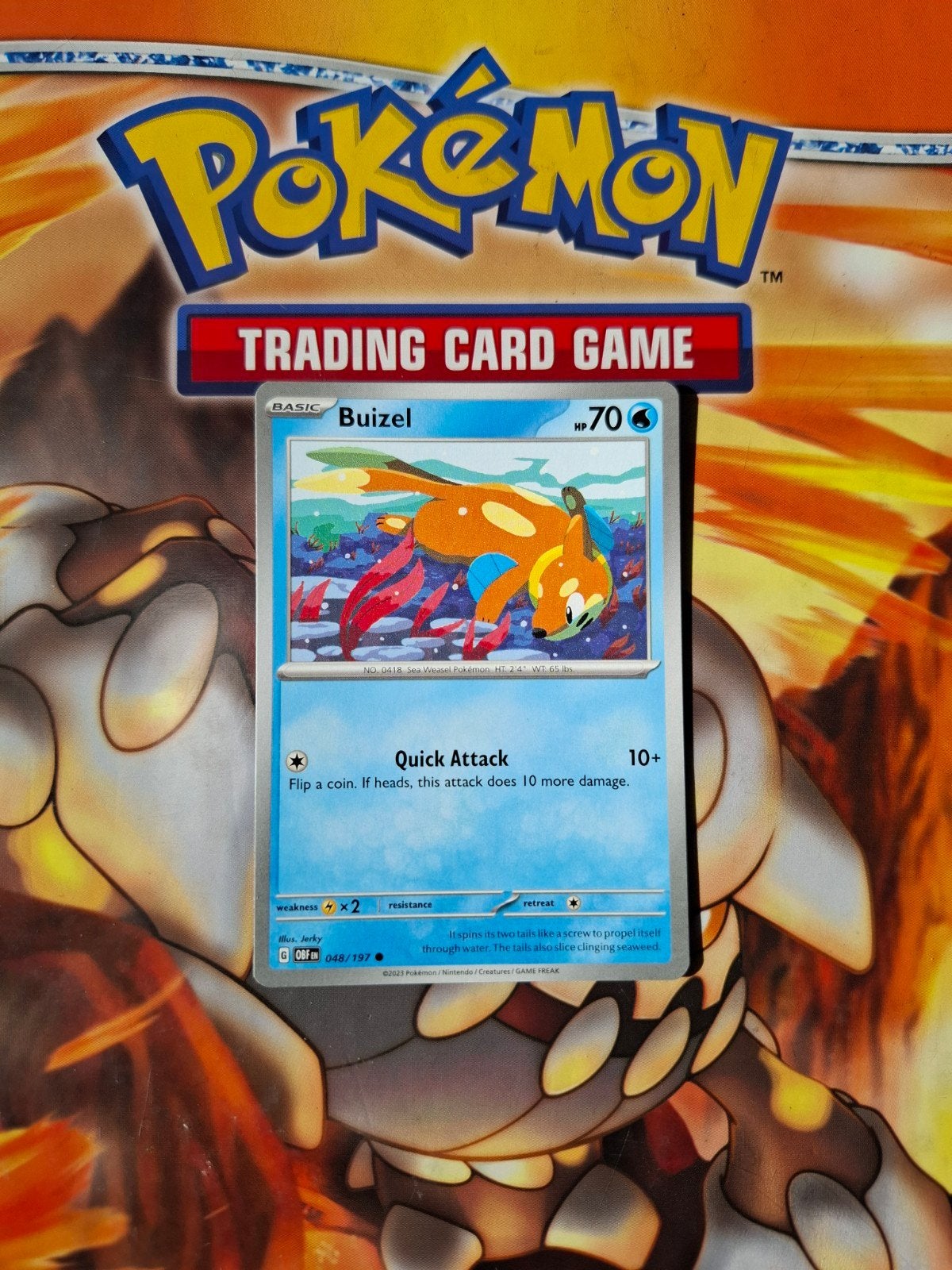 Buizel 048/197 Obsidian Flames pokemon kaart nm, Ophalen of Verzenden, Zo goed als nieuw, Losse kaart