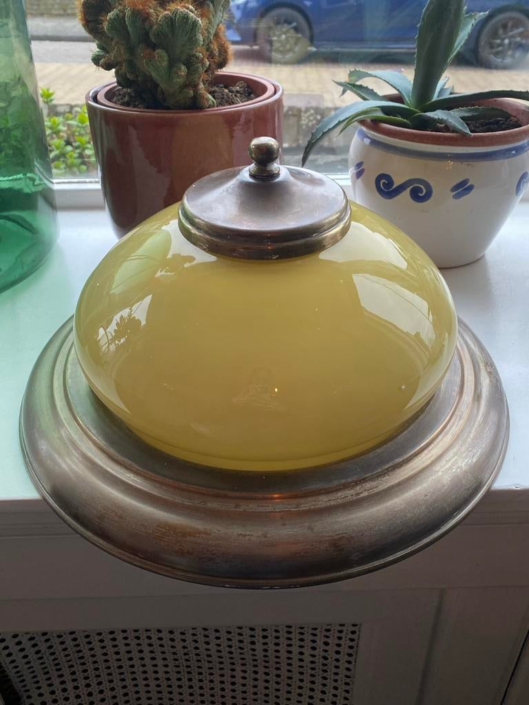 Vintage plafondlamp jaren 30, Antiek en Kunst, Ophalen