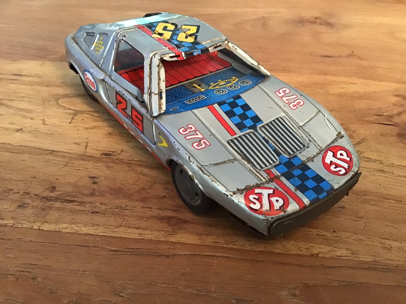 Vintage blikken frictie race auto Japan, jaren 70, origineel, Ophalen of Verzenden