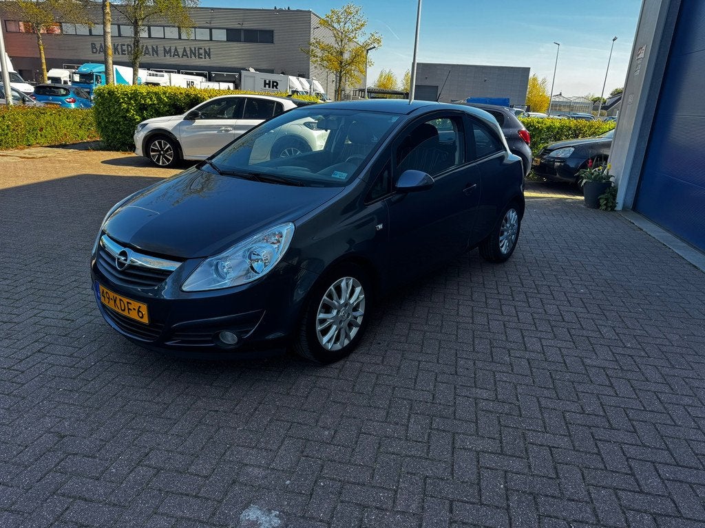 Opel Corsa 1.2-16V Enjoy, Zwart, 1229 cc, Origineel Nederlands, Bedrijf
