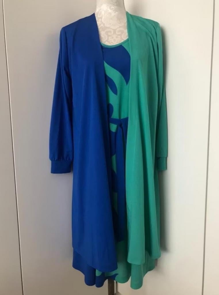 2 Delige Set Jurk en Jas, Overige kleuren, Ophalen of Verzenden, Maat 36 (S), Onder de knie