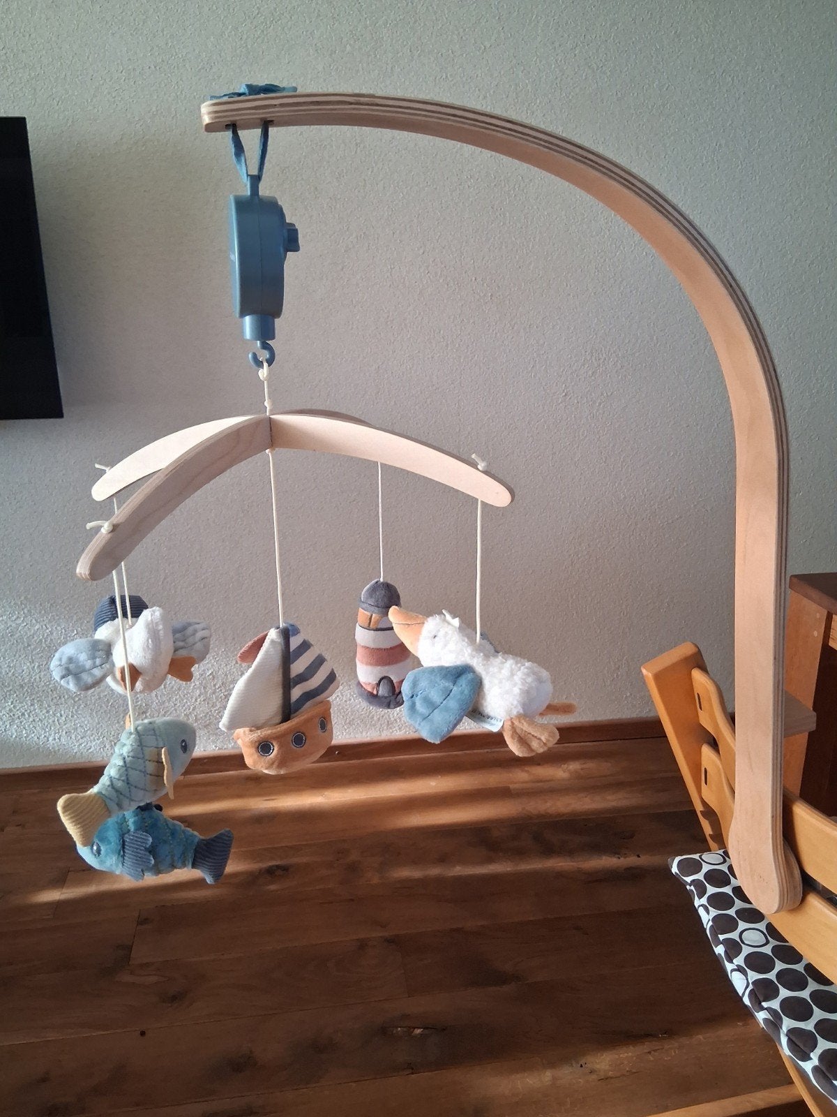 little Dutch Sailors Bay Muziekmobiel., Kinderen en Baby's, Ophalen of Verzenden, Zo goed als nieuw, Mobiel, Met geluid