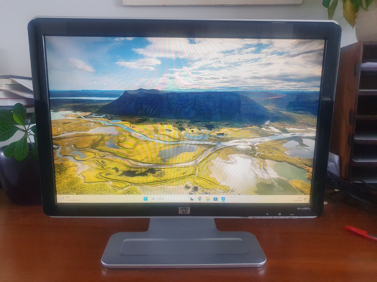 Oude HP 19 Inch monitor - Werkend getest, Ophalen, Gebruikt, Overige typen, Overige resoluties