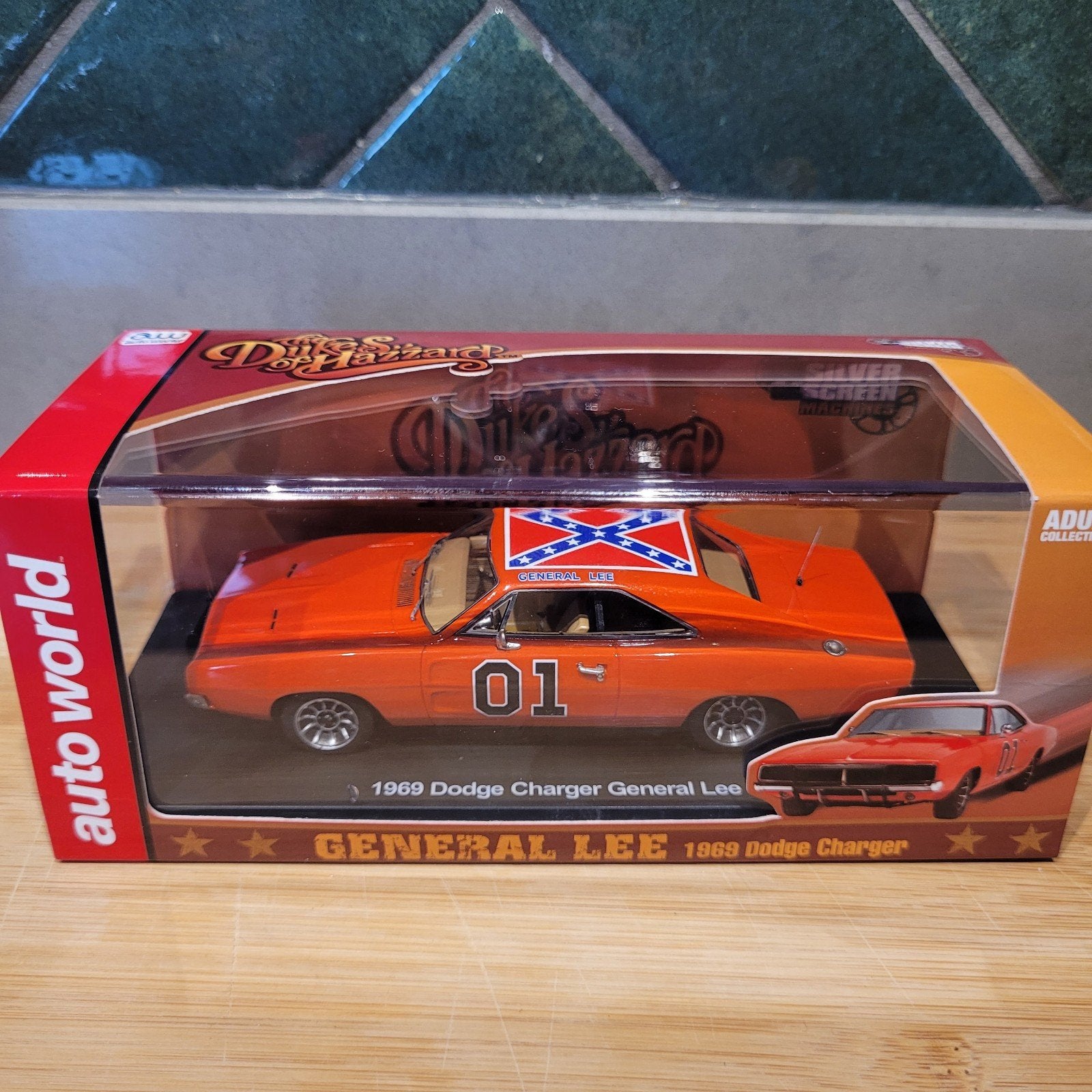 General Lee 1:43 Auto World, Ophalen of Verzenden, Gebruikt, Auto, Overige merken