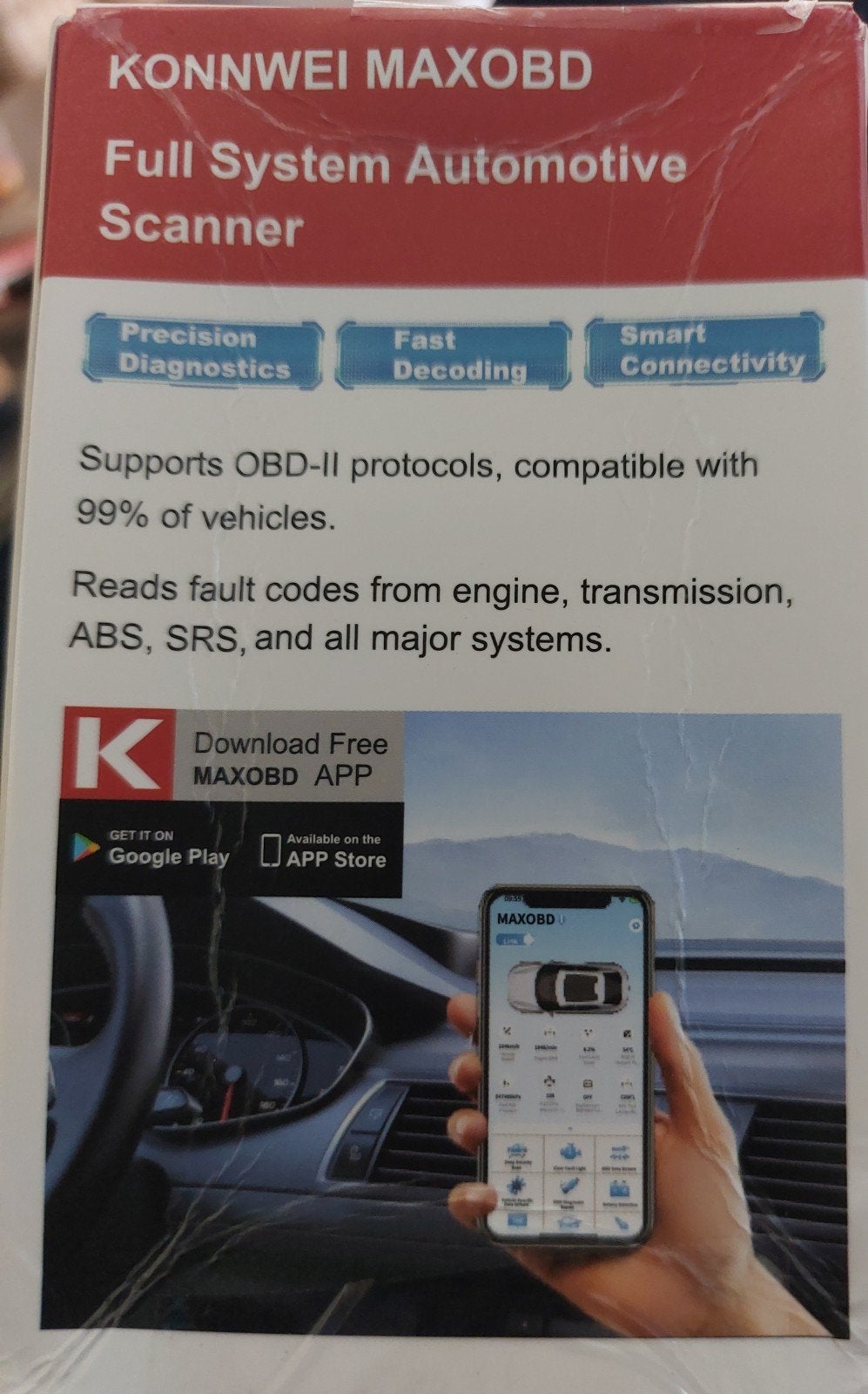 KONNWEI MAXOBD Auto Diagnostische Scanner, Auto diversen, Auto-accessoires, Ophalen of Verzenden, Nieuw