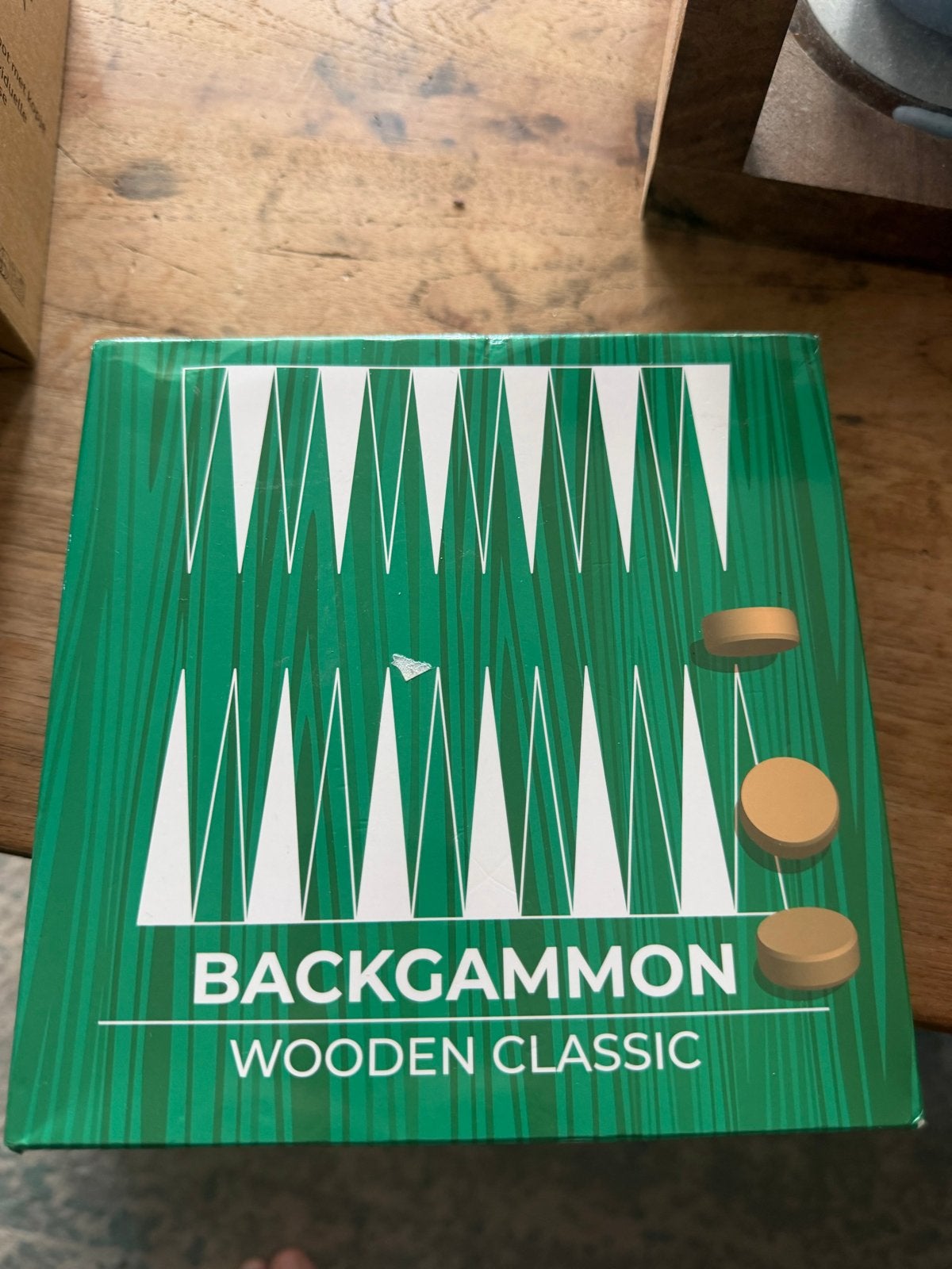 Backgammon Wooden Classic Bordspel, Een of twee spelers, Ophalen of Verzenden, Nieuw