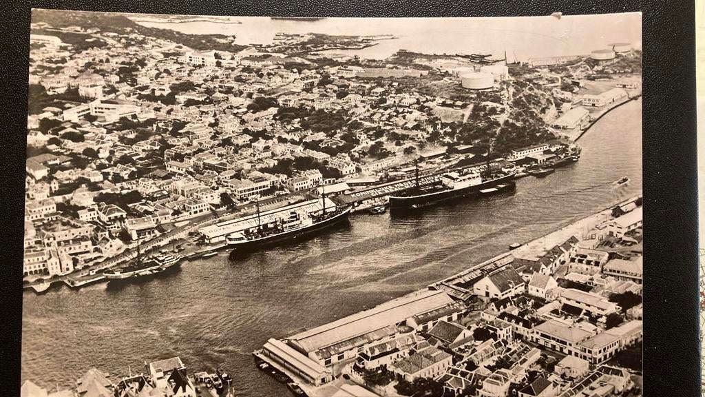 Willemstad Curacao Antillen  KNSM haven jaren 50, Verzamelen, Ophalen of Verzenden