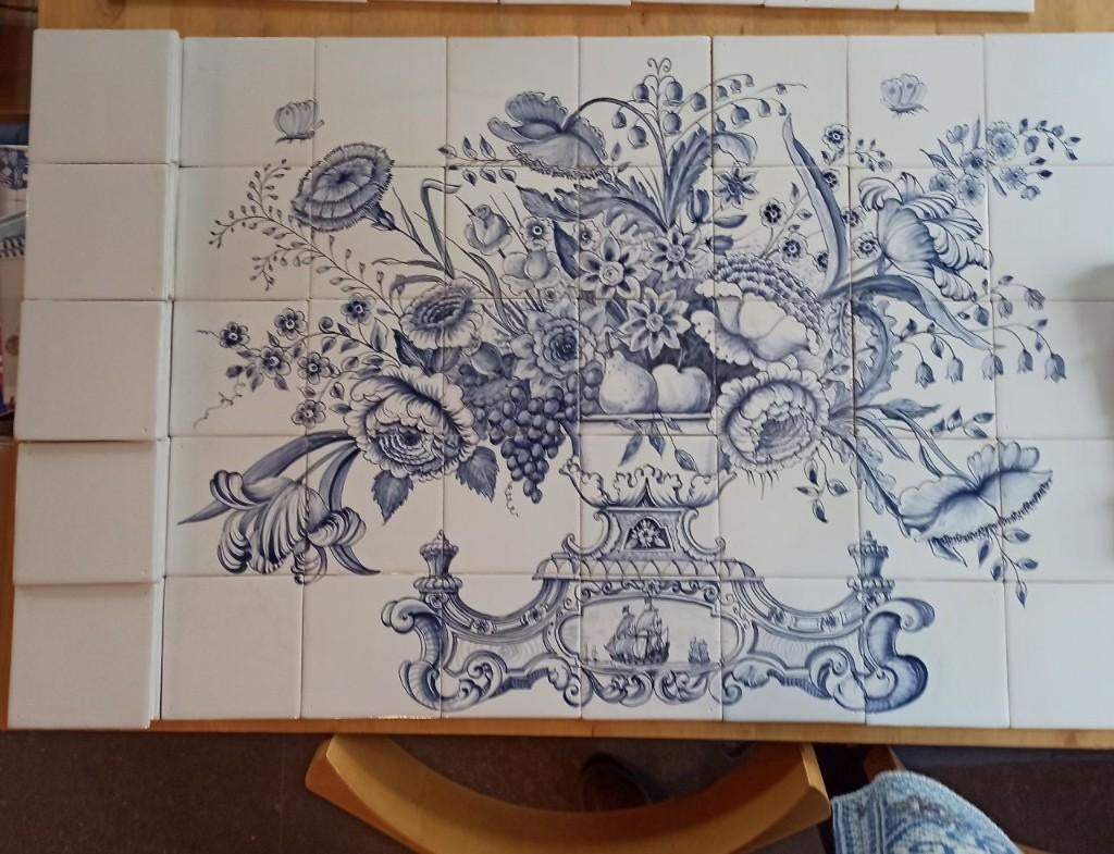 tableau op originele Friese witjes, ambachtelijk gemaakt new, Overige materialen, Verzenden, Wandtegels, Nieuw