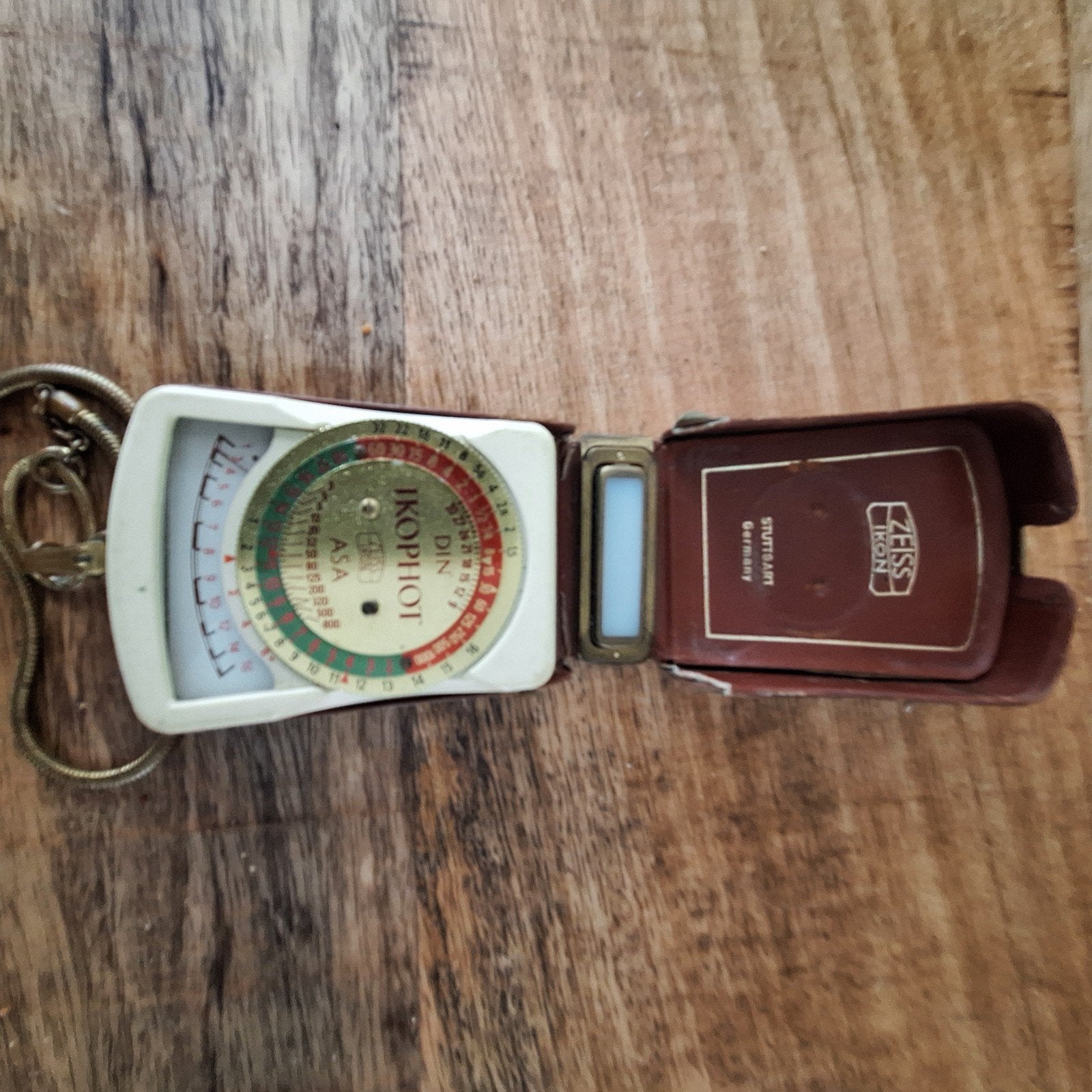 Vintage Zeiss Ikon Ikophot lichtmeter met leren hoes, Verzamelen, Ophalen of Verzenden, 1940 tot 1960, Overige typen