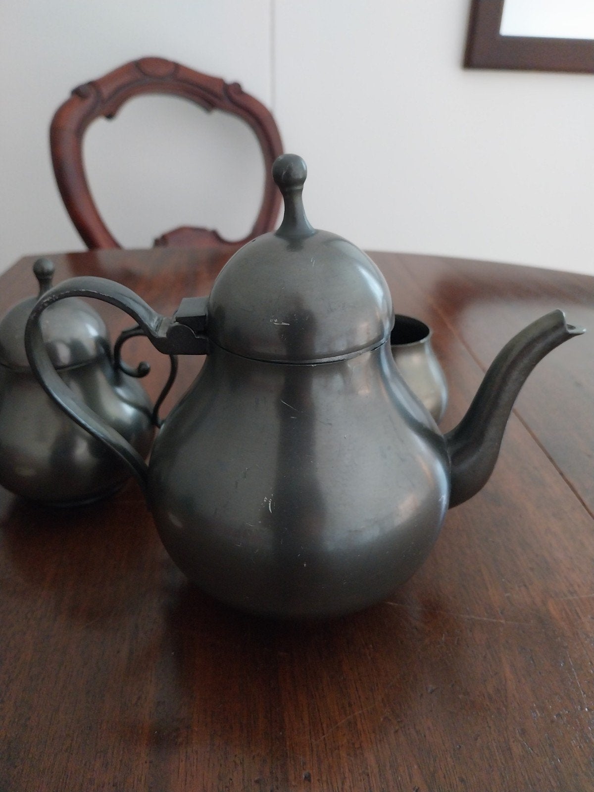Tinnen theeservies, Antiek en Kunst, Antiek | Tin, Ophalen of Verzenden