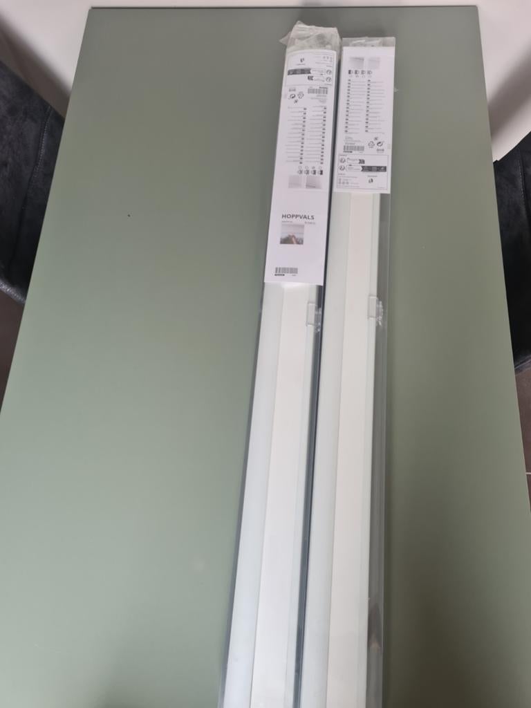 Plissé gordijnen dubbel, wit 2 stuks Hoppvals ikea 100x210, Huis en Inrichting, Stoffering | Gordijnen en Lamellen, Ophalen of Verzenden
