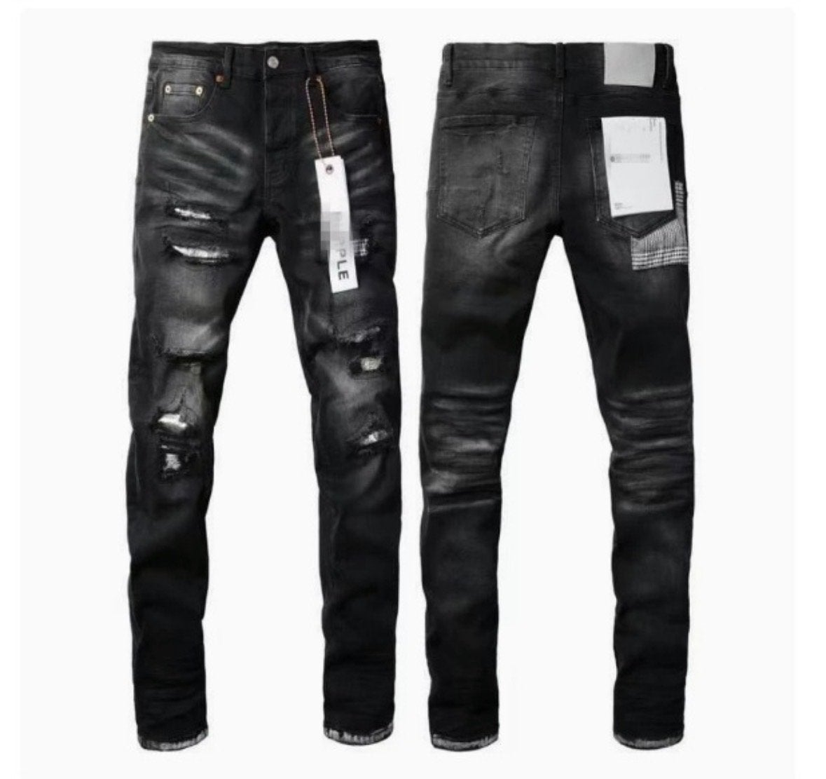 Zwarte distressed jeans voor heren, Ophalen of Verzenden, Nieuw, Zwart, Overige jeansmaten