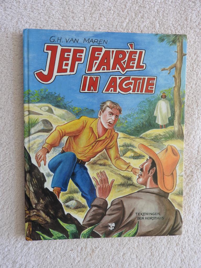 Jef Farèl in actie - Drie delen in één band, Eén stripboek, Ophalen of Verzenden, Zo goed als nieuw