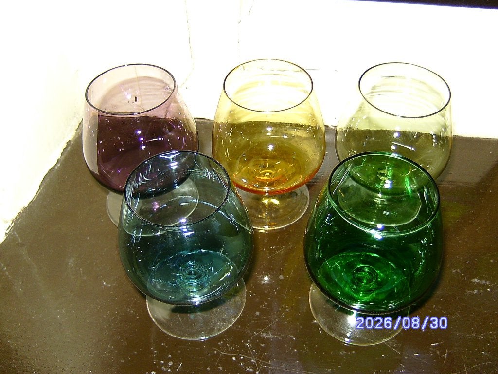 cognac brandy glaasjes Carnaval Max Verboeket Leerdam, Ophalen of Verzenden, Gebruikt, Borrel- of Shotglas