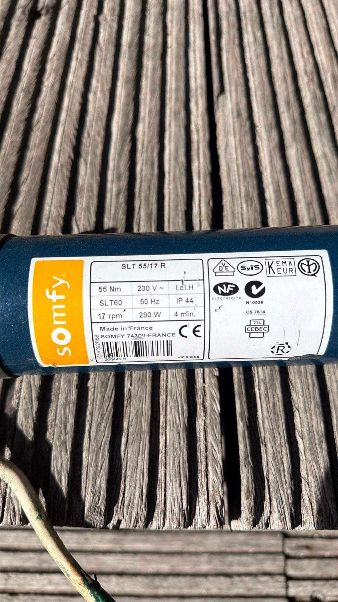 Roluik en zonnescherm motor, Ophalen of Verzenden, Gebruikt, Minder dan 100 cm