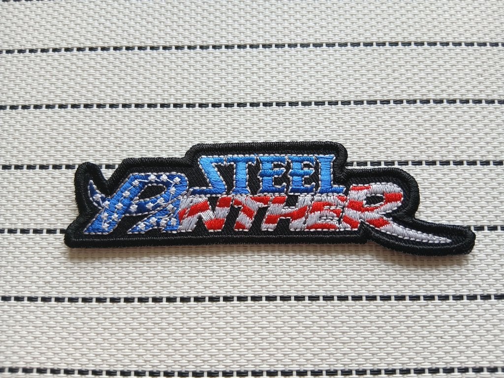 Steel Panther mooie shaped US logo patch s43 metal, Verzenden, Nieuw, Kleding
