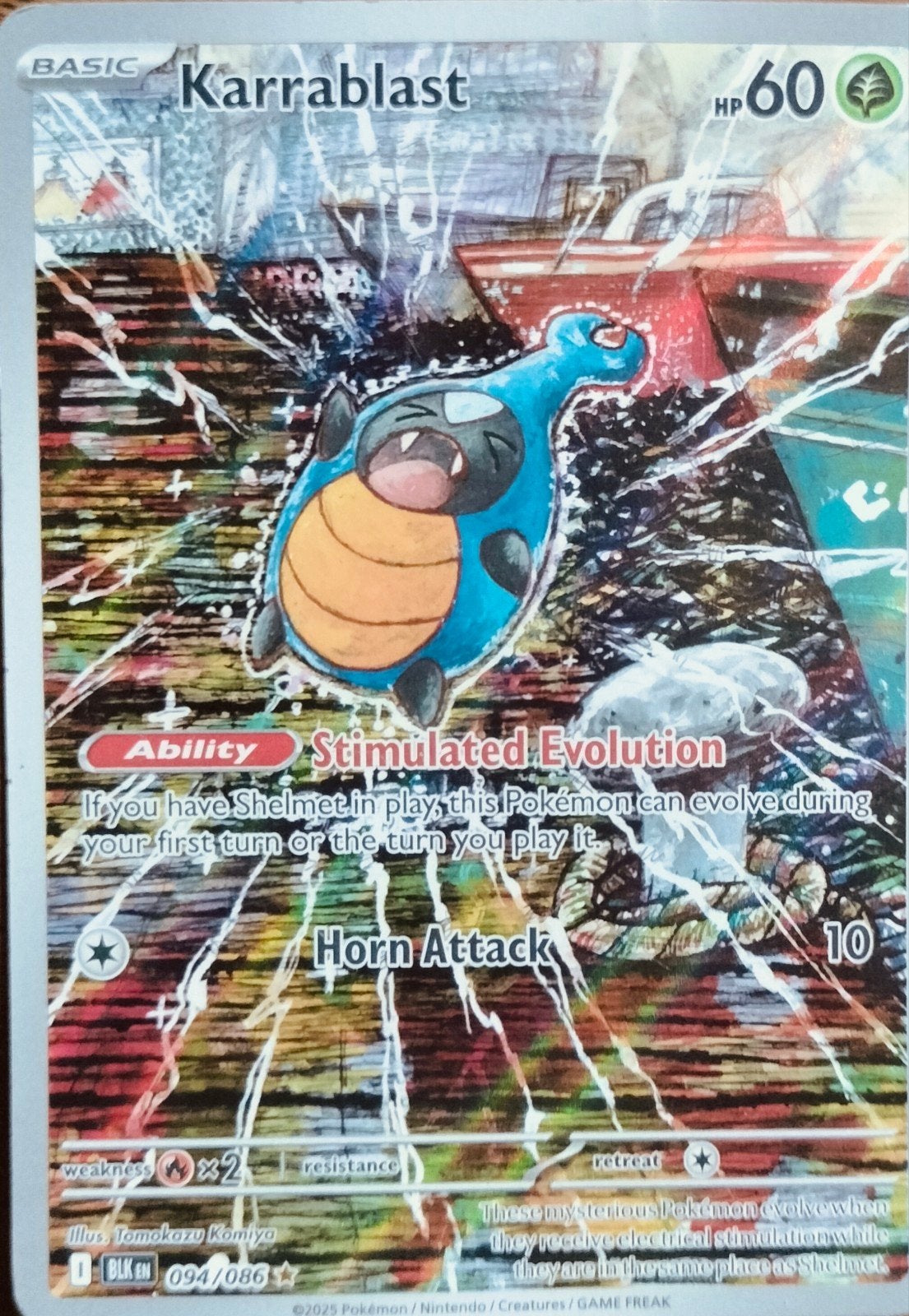 Karrablast (Shiny) 094/086 Pokémon Kaart, Ophalen of Verzenden, Zo goed als nieuw, Losse kaart