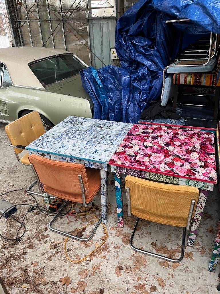 10 tafels, Ophalen, Eikenhout, 50 tot 100 cm, Zo goed als nieuw