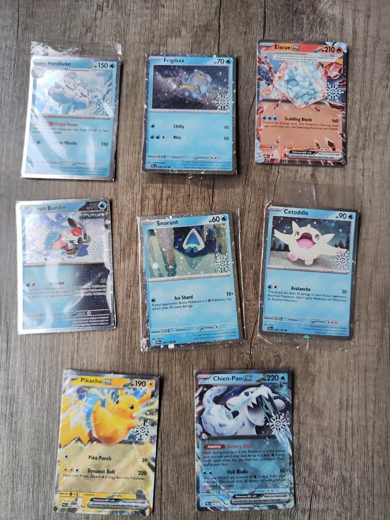 Pokémon kaarten set stamped, Ophalen of Verzenden, Meerdere kaarten