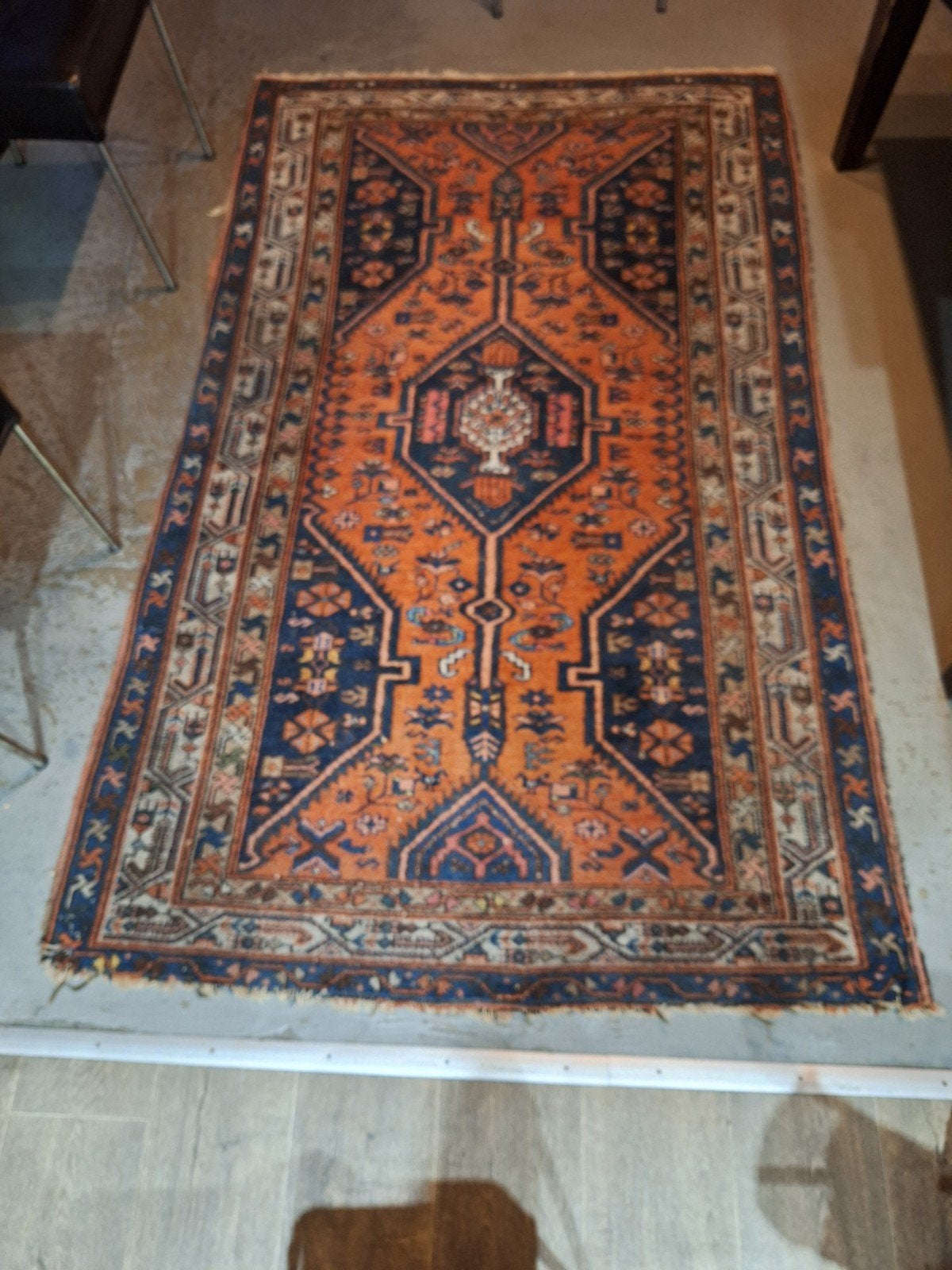 Vloerkleed vintage, Ophalen, Gebruikt, 100 tot 150 cm, 200 cm of meer
