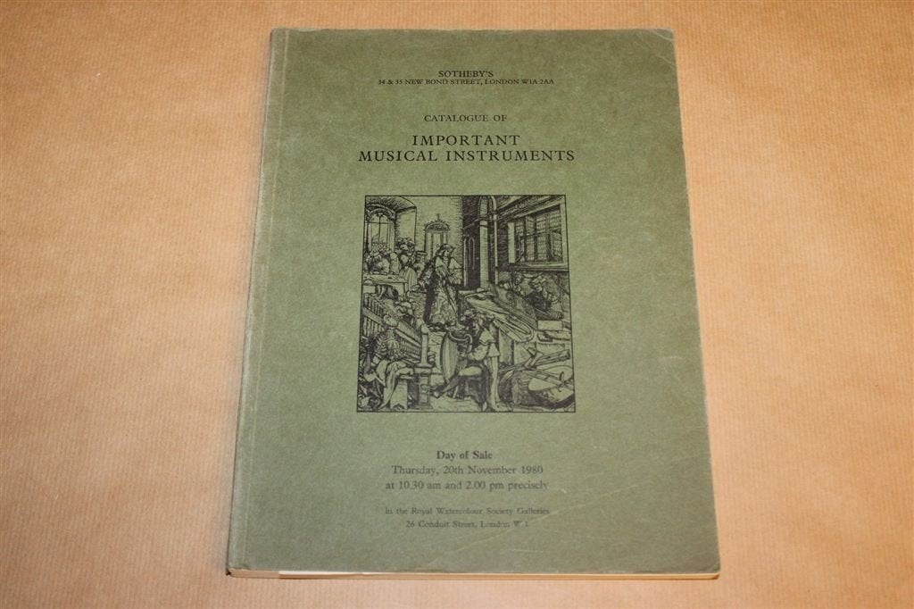 Sothebys Important Musical Instruments 1980 — Catalogus, Boeken, Ophalen of Verzenden, Gelezen, Instrument