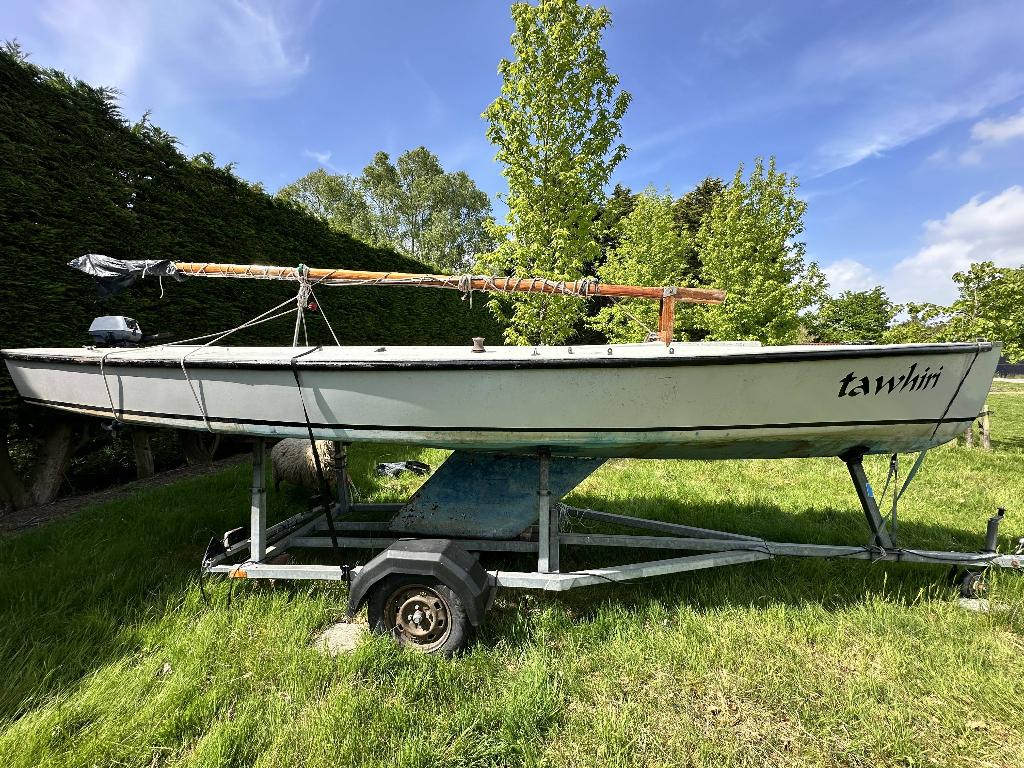 Polyvalk "Valkon" + Trailer & Dekzeil – Compleet & Vaarklaar, Watersport en Boten, Ophalen, Gebruikt, 3 pk, Polyester