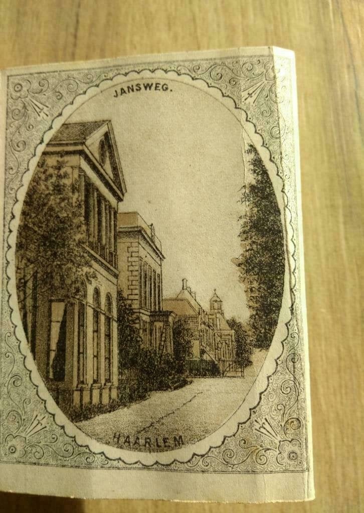 06 / Haarlem de Jansweg kleine Litho 1875  zeldzaam, Ophalen of Verzenden