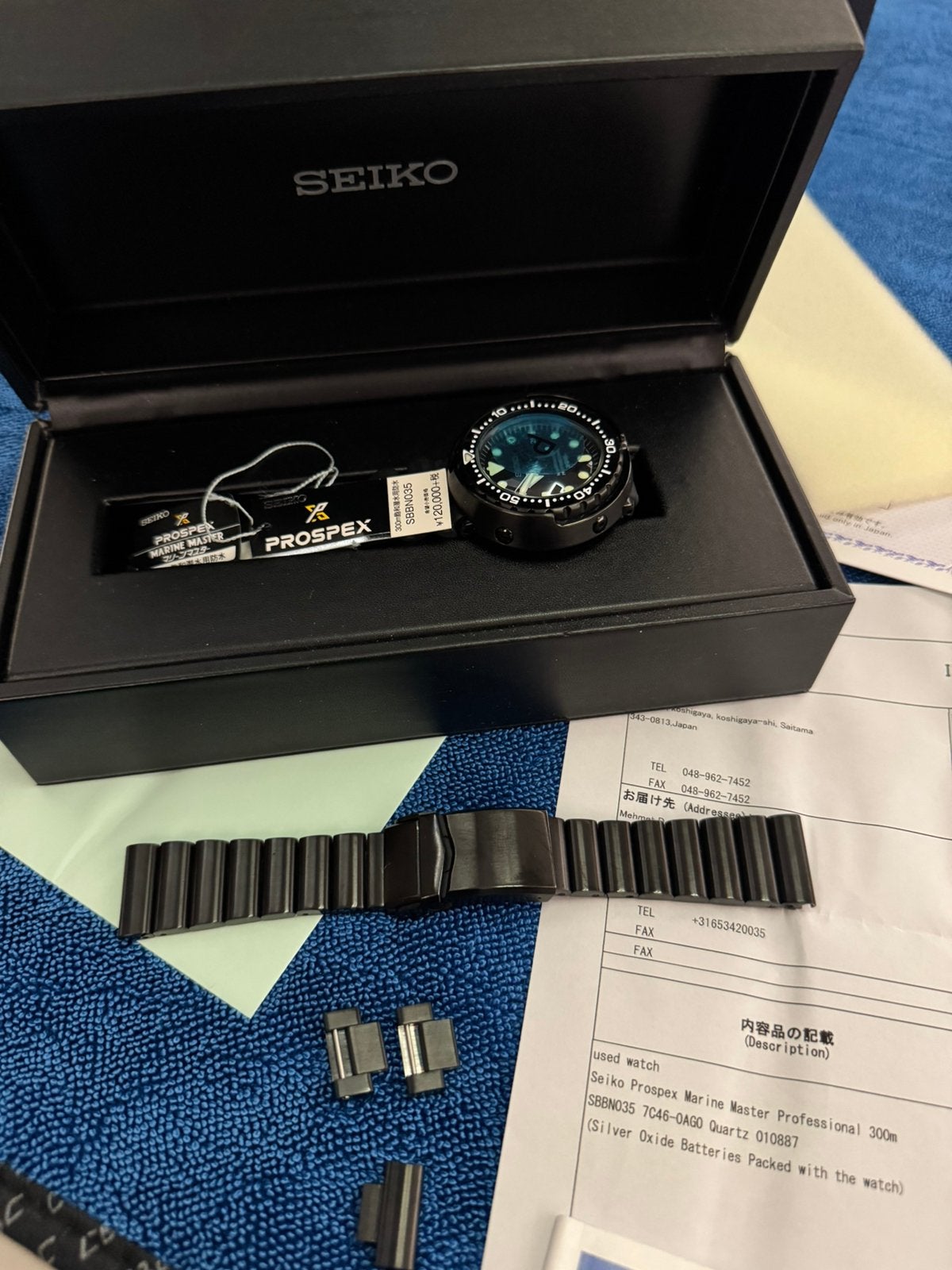 Seiko Prospex Marine Master Professional 300M | SBBN035, Staal, Ophalen of Verzenden, Zo goed als nieuw, Seiko