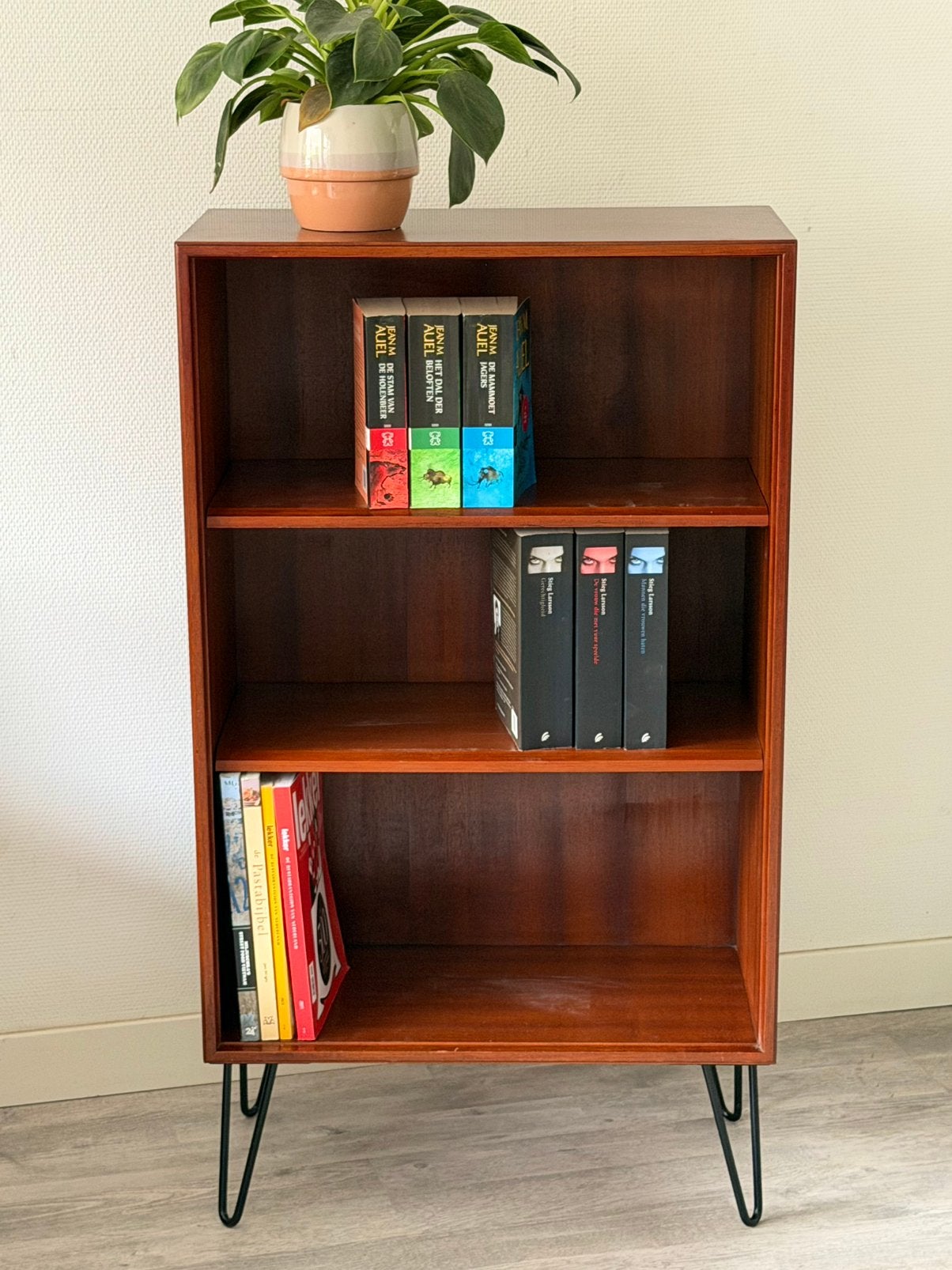 Vintage Formule Kempkes boekenkast | wandkast | dressoir, Met plank(en), 100 tot 150 cm, Teakhout, Niet bekend
