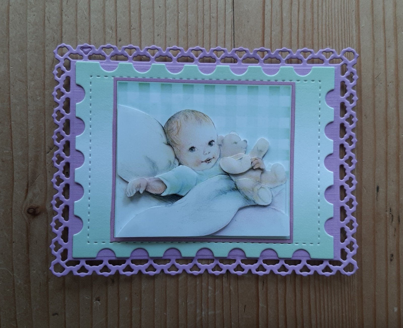 stans kaart opleg met 3d plaatje geboorte baby, Ophalen of Verzenden, Nieuw, Kind