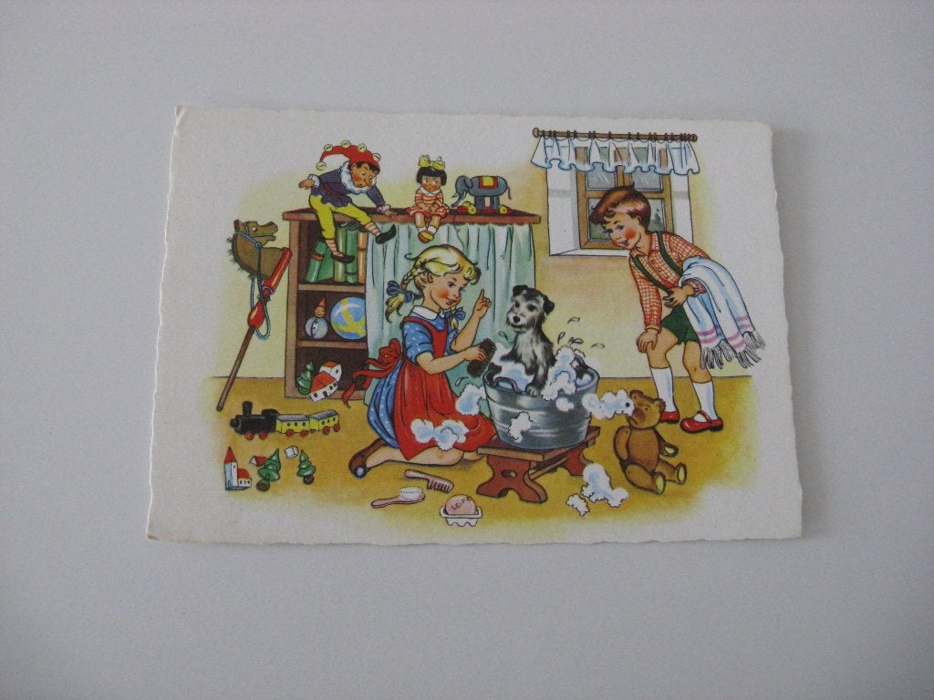 Ansichtkaarten Kinderkaarten, gelopen., Verzenden, Voor 1920, Gelopen