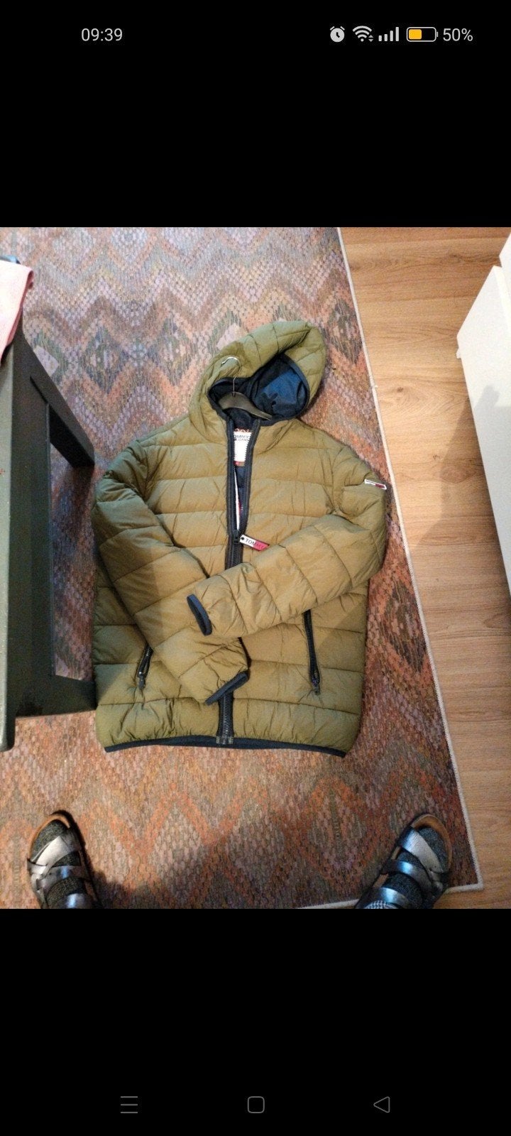 Tommy Jeans gewatteerde jas - Maat L, Kleding | Heren, Maat 52/54 (L), Ophalen of Verzenden, Tommy Jeans, Gedragen