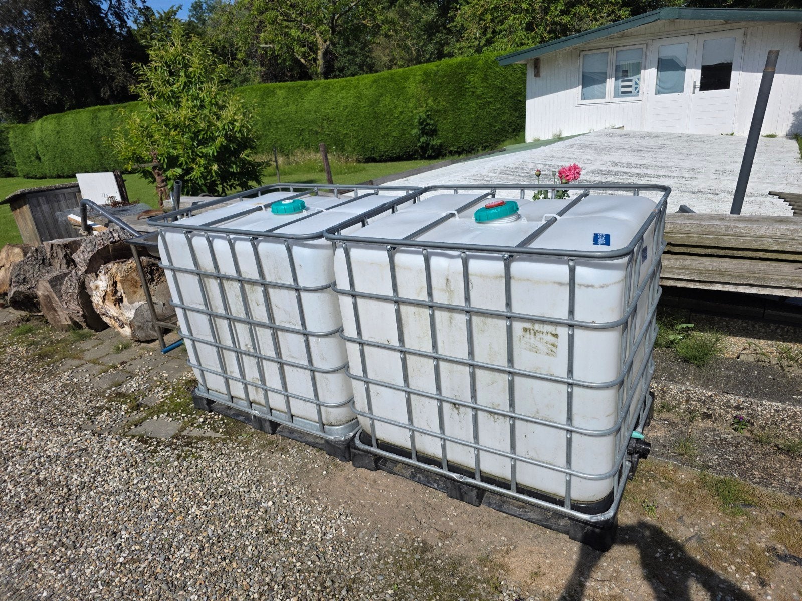 2 Schone 1000 Liter Vaten IBC Containers, Ophalen of Verzenden