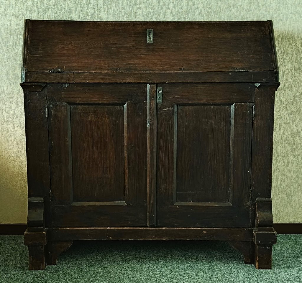 Antiek eiken secretaire kast, Ophalen