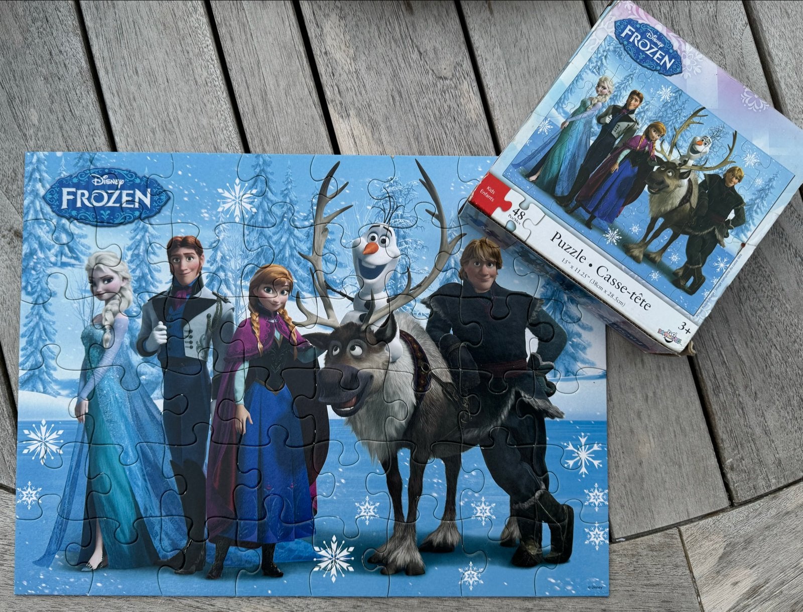 Disney Frozen puzzel 48 stukjes, Ophalen, 10 tot 50 stukjes, Gebruikt, 2 tot 4 jaar