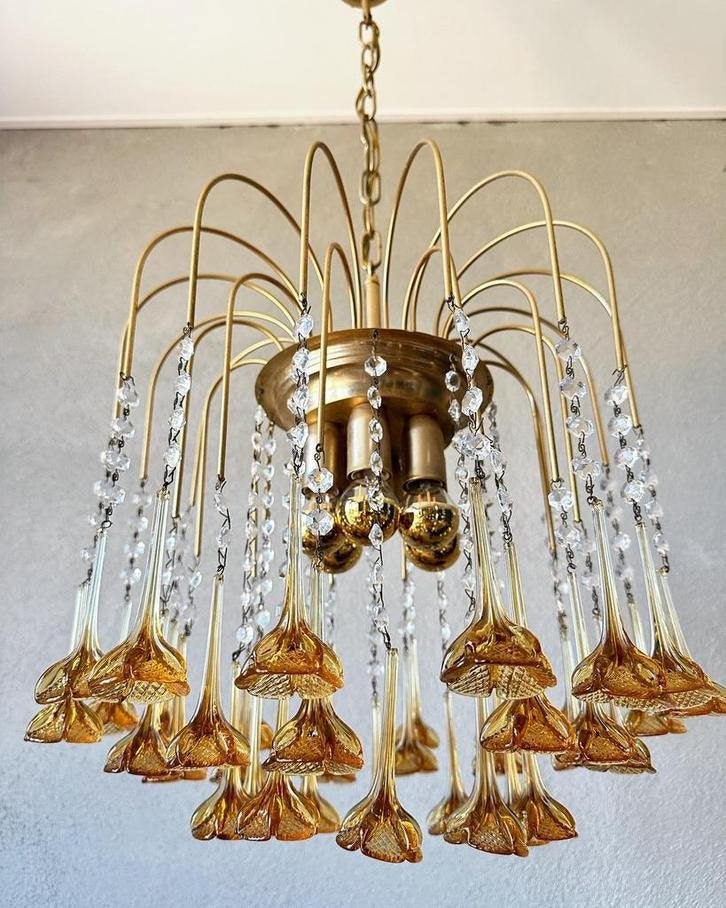 Vintage murano hanglamp, Niet ingevuld, Gebruikt, Niet ingevuld, Ophalen of Verzenden