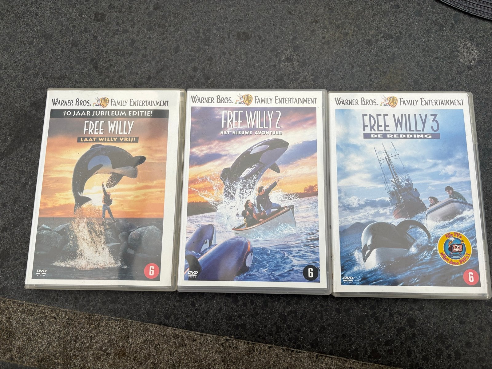Free Willy collectie - deel 1 t/m 3, Alle leeftijden, Ophalen, Zo goed als nieuw