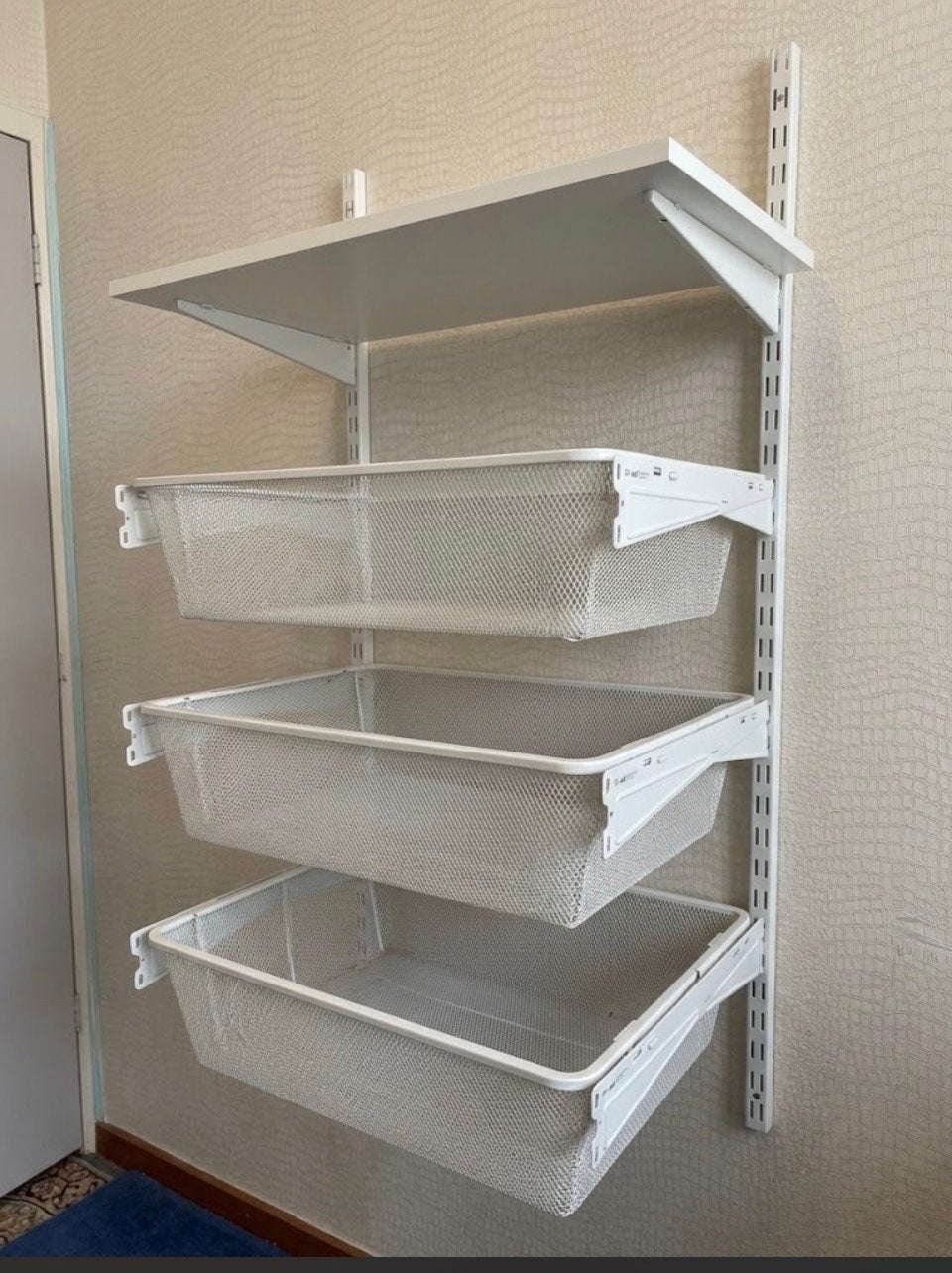 IKEA ALGOT/BOAXEL opbergsysteem met manden en plank, Ophalen, Gebruikt