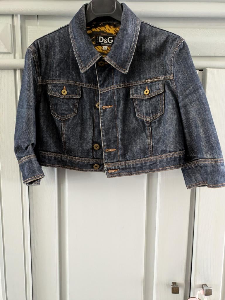 Vintage D&G denim jacket, Kleding | Dames, Jassen | Zomer, Blauw, Ophalen of Verzenden, Zo goed als nieuw, Maat 38/40 (M)