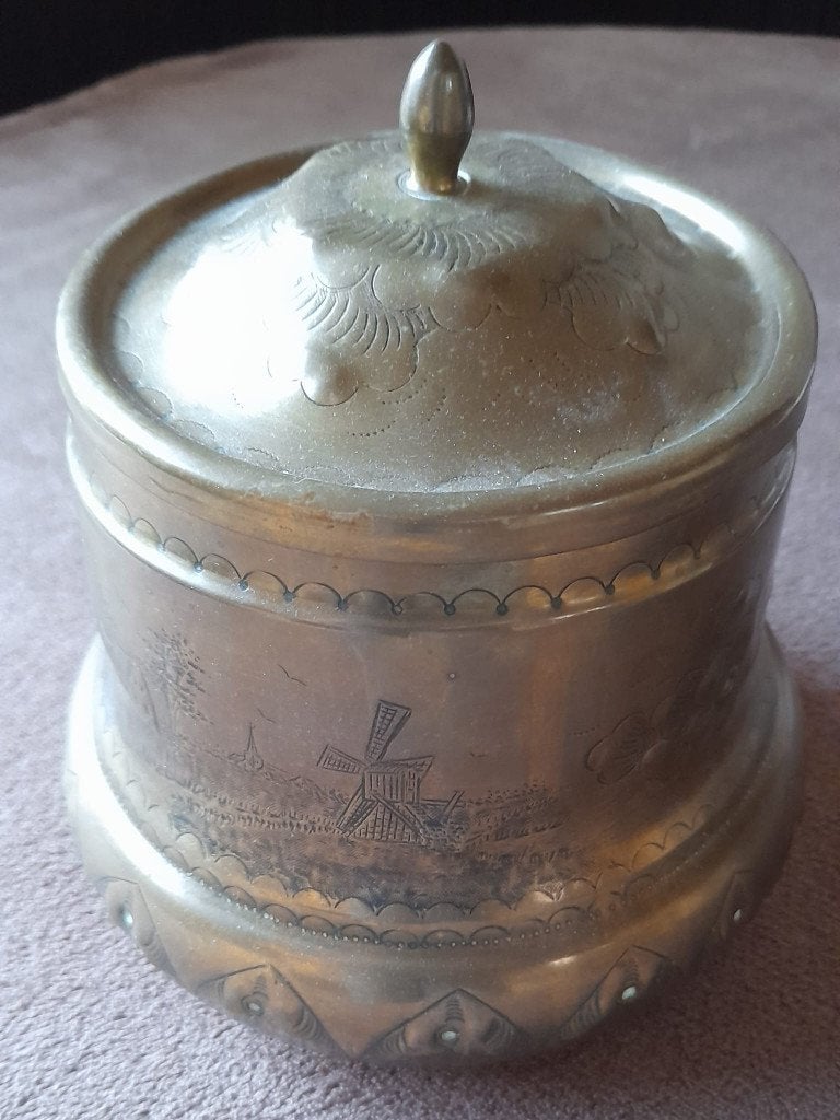 Antieke koperen Nederlandse tabakspot, Antiek en Kunst, Antiek | Koper en Brons, Ophalen of Verzenden